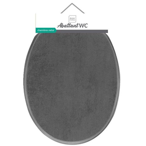 Abattant Wc Mdf Charnières Métal Effet Béton Alium