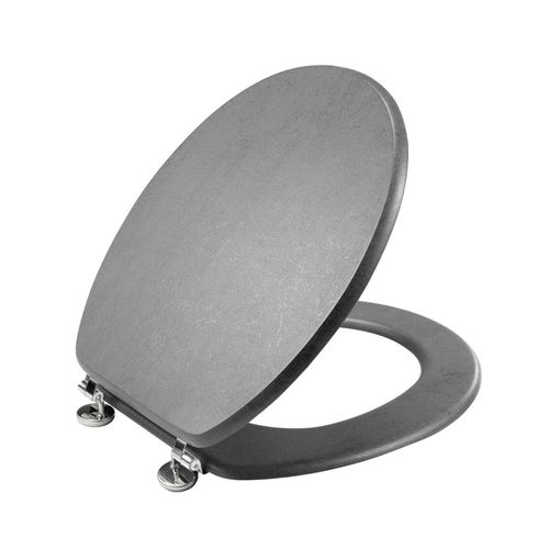 Abattant Wc Mdf Charnières Métal Effet Béton Alium