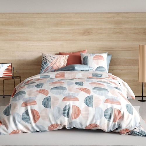 Housse De Couette 260x240 Halley + 2 Taies Coton 57 Fils