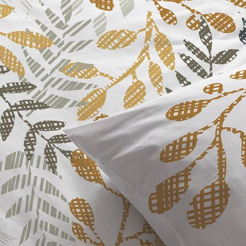 Housse De Couette 240x220 Eloa + 2 Taies Coton Bio 57 Fils