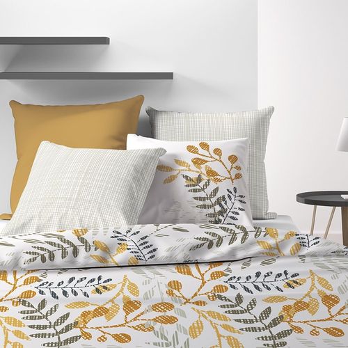 Housse De Couette 240x220 Eloa + 2 Taies Coton Bio 57 Fils