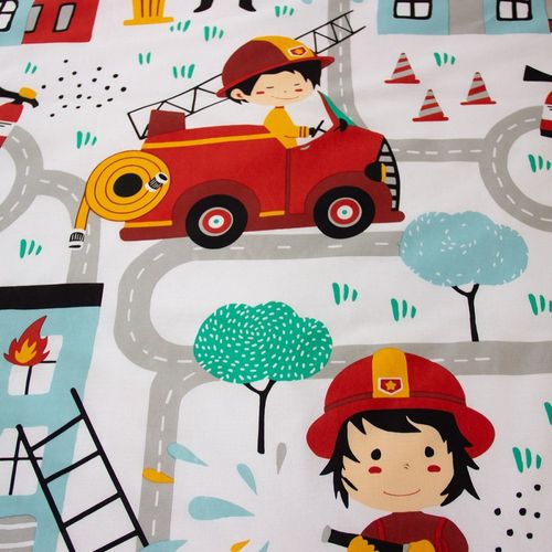 Housse De Couette 140x200 + 1 Taie Fuego Coton Adouci 57 Fils