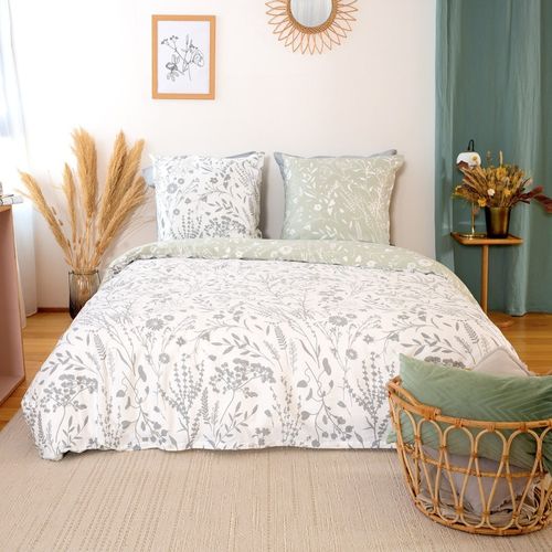 Housse De Couette 240x220 Susie Satin + 2 Taies 100% Coton 78 Fils