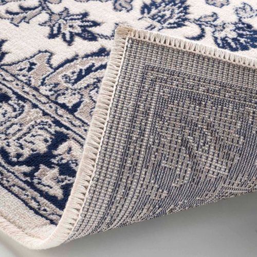 Tapis Rectangulaire 68x110 Cm Tissé Cherine Bleu