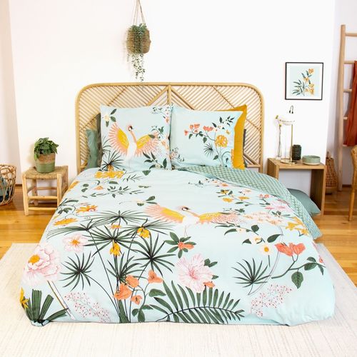 Housse De Couette 260x240 Kusmi + 2 Taies 100% Coton Adouci 57 Fils/cm2