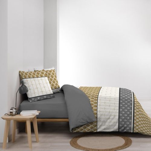 Housse De Couette 240x220 + 2 Taies Stria Ocre