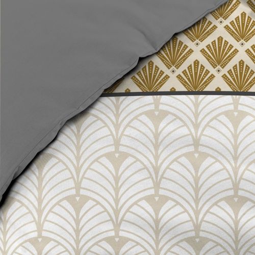 Housse De Couette 240x220 + 2 Taies Stria Ocre