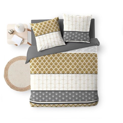 Housse De Couette 240x220 + 2 Taies Stria Ocre