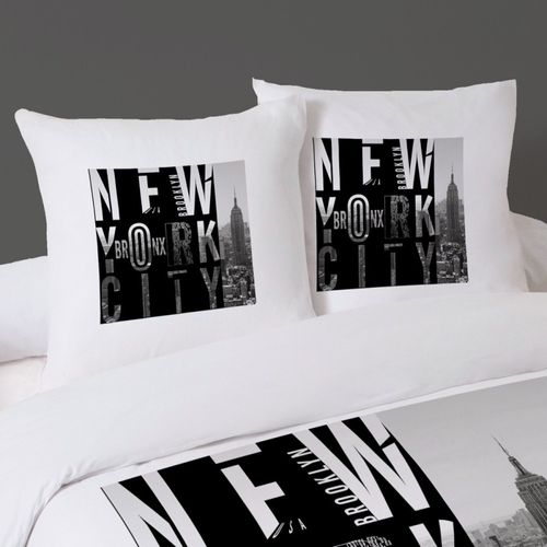 Housse De Couette 260x240 Bronx + 2 Taies 100% Coton