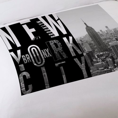 Housse De Couette 260x240 Bronx + 2 Taies 100% Coton