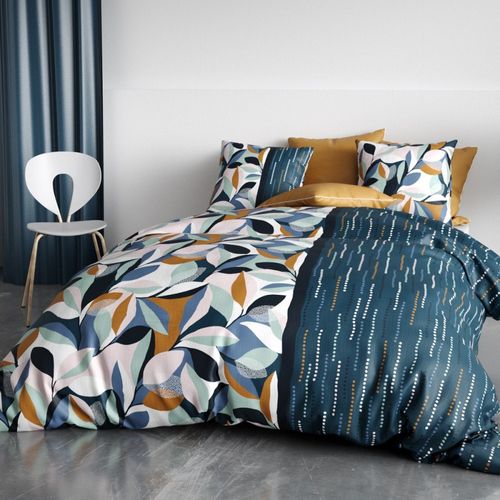 Housse De Couette 260x240 Floris + 2 Taies Coton 57 Fils