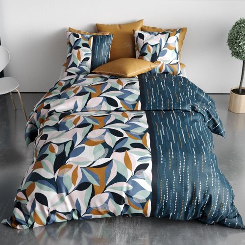 Housse De Couette 260x240 Floris + 2 Taies Coton 57 Fils