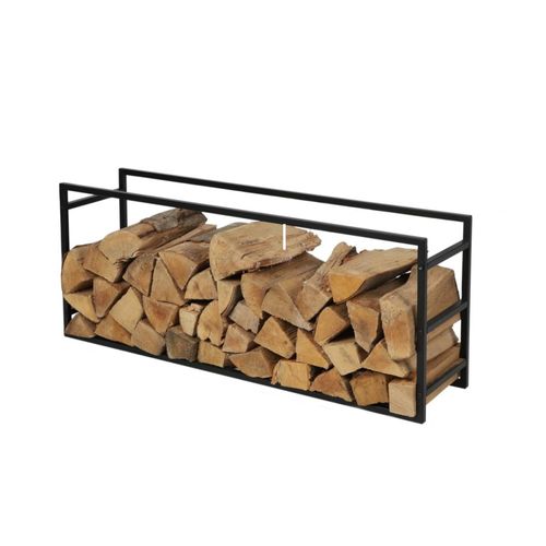 Porte Buches En Métal Noir