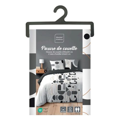 Housse De Couette 240x220 + 2 Taies Chilipop 100% Coton