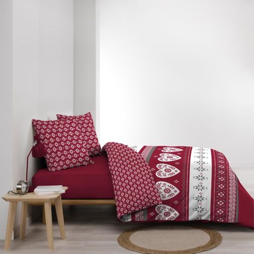 Housse De Couette 260x240 + 2 Taies Alpage 100% Coton