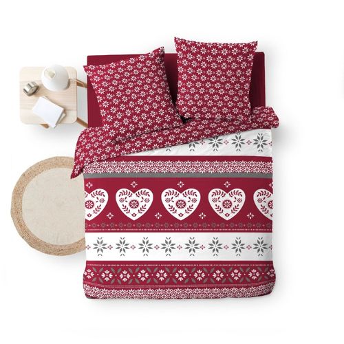 Housse De Couette 260x240 + 2 Taies Alpage 100% Coton