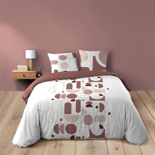 Housse De Couette 260x240 + 2 Taies Chilipop Rose 100% Coton