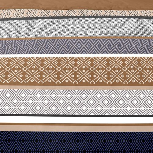 Housse De Couette 240x220 Logan + 2 Taies Percale De Coton