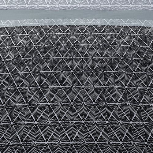 Housse De Couette 240x220 Avi Noir + 2 Taies 100% Coton