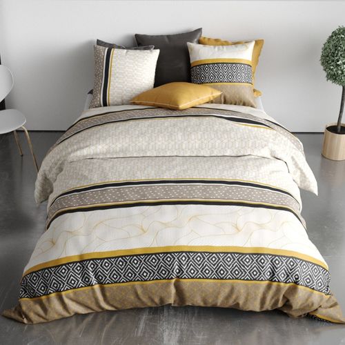 Housse De Couette 260x240 Carioca + 2 Taies Coton 57 Fils