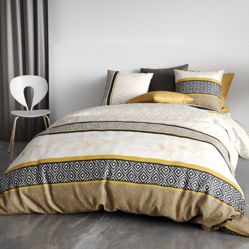 Housse De Couette 260x240 Carioca + 2 Taies Coton 57 Fils