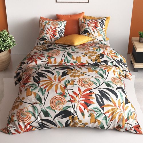 Housse De Couette 260x240 Ninon + 2 Taies Coton 57 Fils