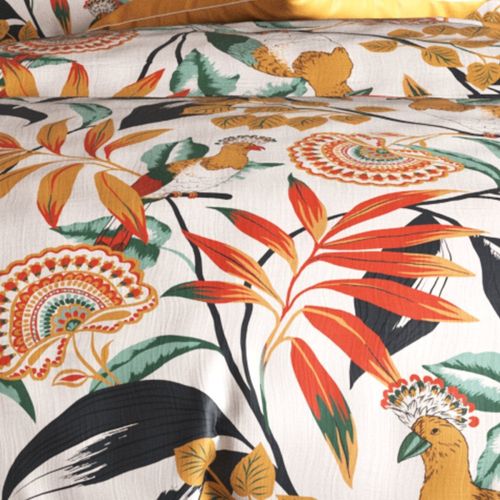 Housse De Couette 260x240 Ninon + 2 Taies Coton 57 Fils