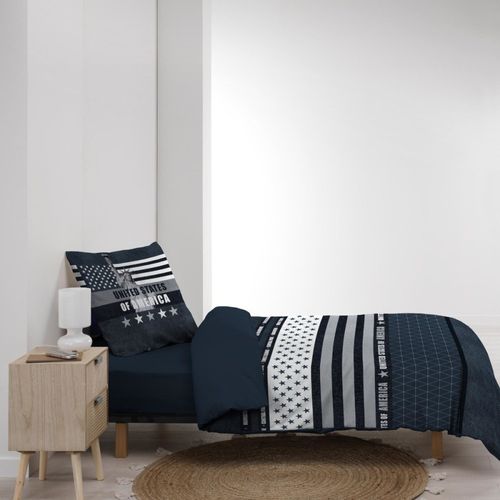 Housse De Couette 140x200 + 1 Taie States 100% Coton