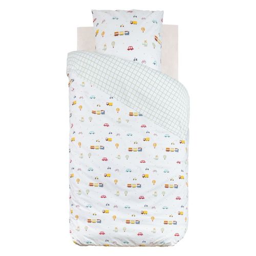 Housse De Couette Enfant 140x200 Voitures + Taie Coton 57 Fils