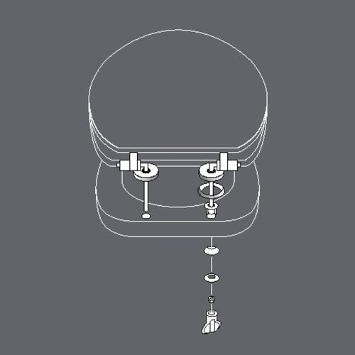 Abattant Wc Mdf Charnières Métal Plumiss