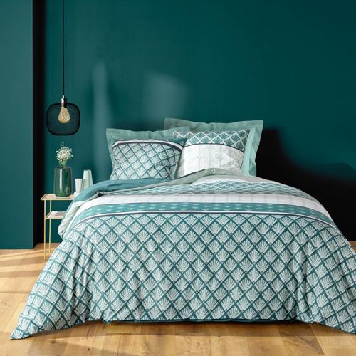 Housse De Couette 240x220 + 2 Taies Stria Emeraude