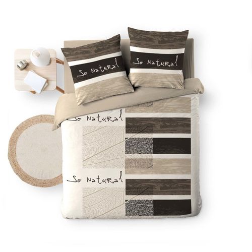 Housse De Couette 260x240 + 2 Taies So Natural 100% Coton