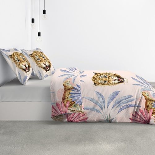 Housse De Couette 240x220 Java + 2 Taies Coton 57 Fils