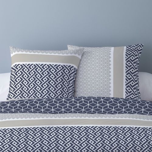 Housse De Couette 240x220 Chiron + 2 Taies 100% Coton