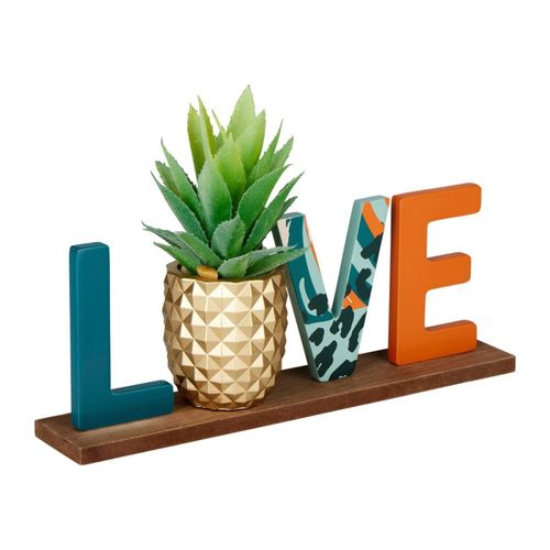Mot Déco Love Ananas Doré à Poser