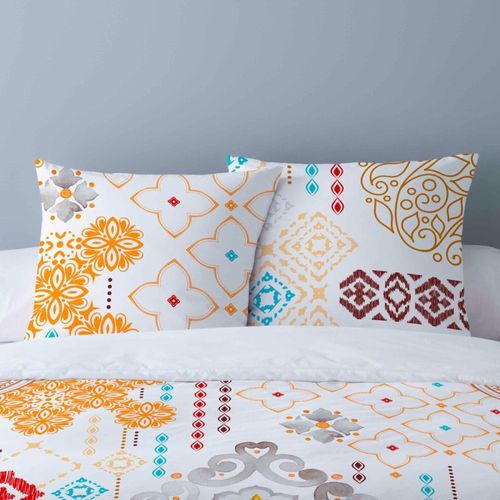 Housse De Couette 240x220 Melos + 2 Taies Coton 42 Fils