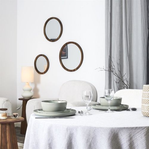 Service à Vaisselle 12 Pièces En Grès Vert