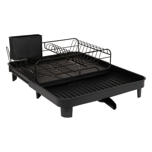 Égouttoir à Vaisselle 1 Niveau Extensible Noir