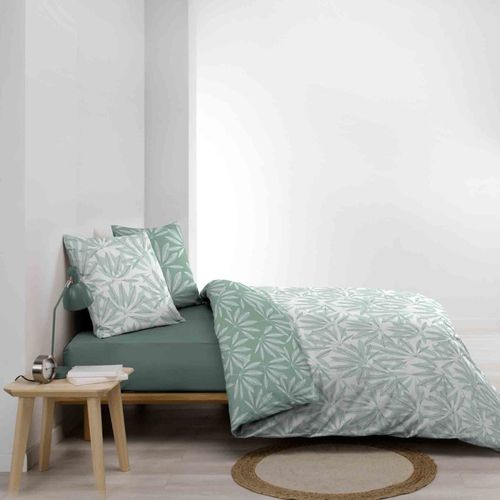 Housse De Couette 260x240 + 2 Taies Malia Sauge 100% Coton