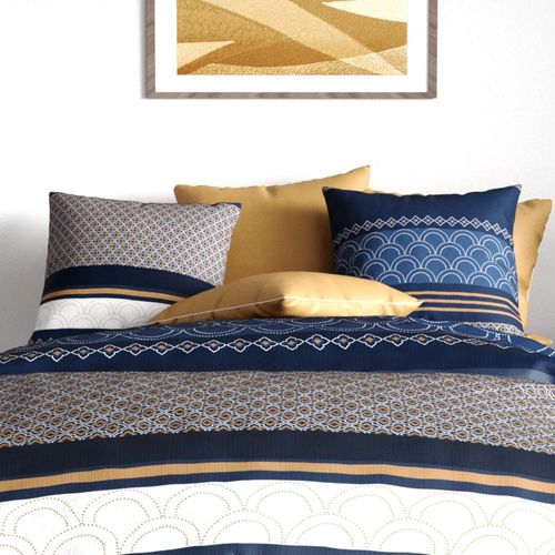 Housse De Couette 240x220 Kalypso + 2 Taies Coton 57 Fils