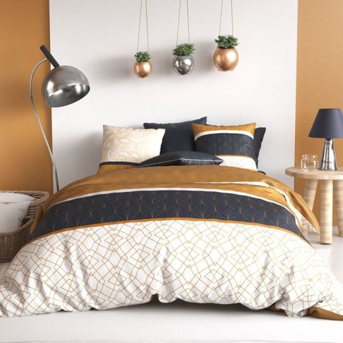 Housse De Couette 260x240 Felora + 2 Taies Coton 57 Fils