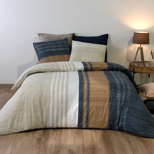 Housse De Couette 260x240 Romane + 2 Taies Coton 57 Fils