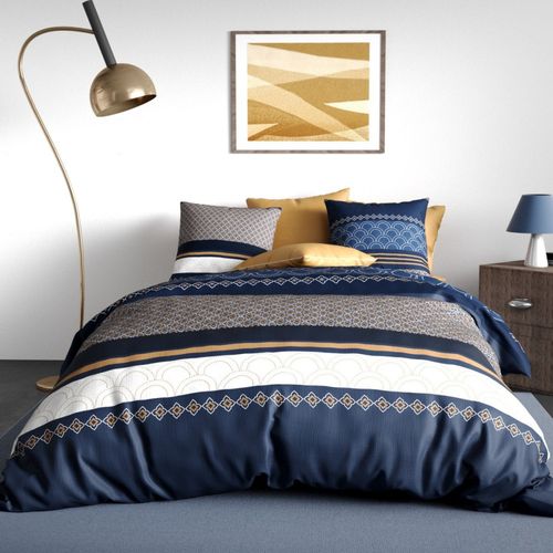 Housse De Couette 260x240 Kalypso + 2 Taies Coton 57 Fils