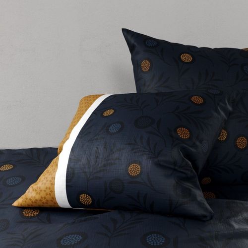 Housse De Couette 260x240 Bel Or + 2 Taies Coton 57 Fils