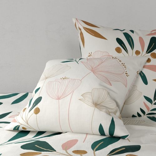 Housse De Couette 260x240 Kano + 2 Taies Coton 57 Fils