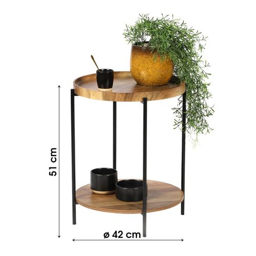 Table D'appoint 2 Niveaux Joya Diam 42cm