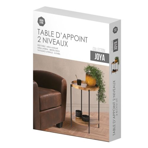 Table D'appoint 2 Niveaux Joya Diam 42cm