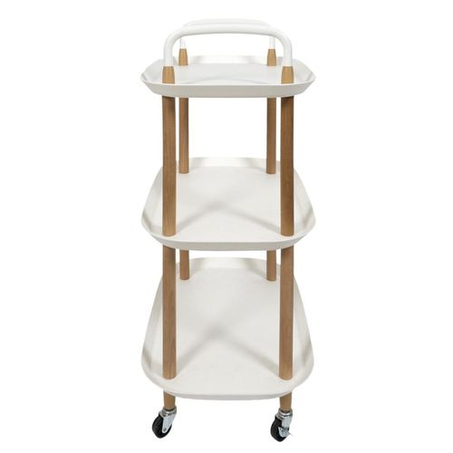 Desserte à Roulettes 3 Plateaux Blanche