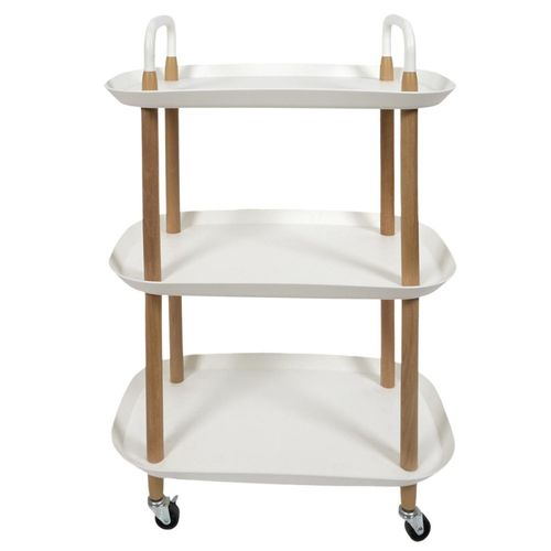 Desserte à Roulettes 3 Plateaux Blanche