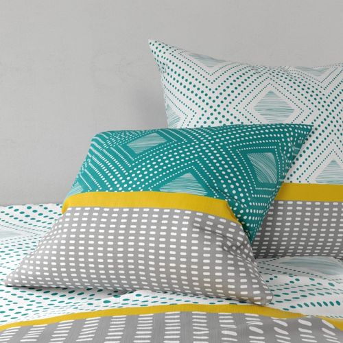 Housse De Couette 260x240 Aurah + 2 Taies Coton 57 Fils